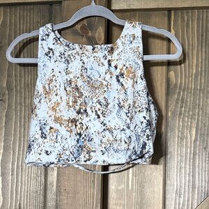 Stylish Abstract Print Crop Top